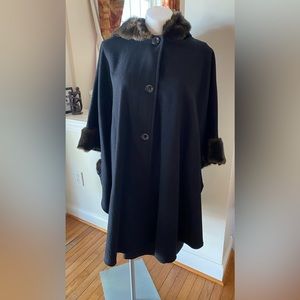 JP 1893 Cape with Faux Fur